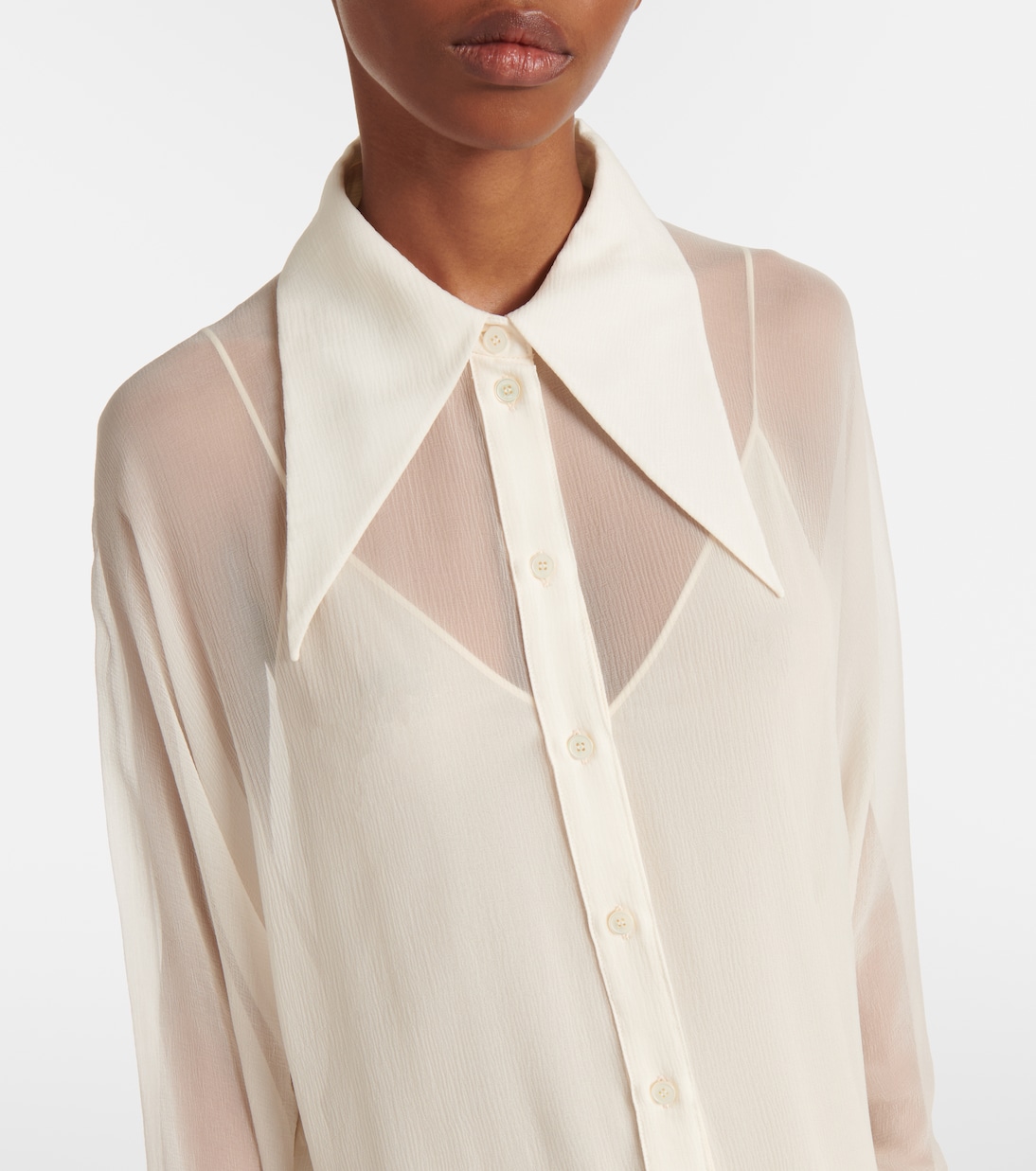 Hemdblusenkleid aus Seidenchiffon | Chloé