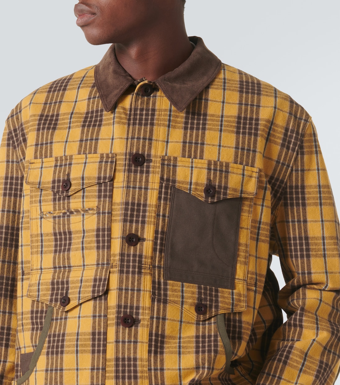 Giacca in flanella di cotone a quadri | Junya Watanabe