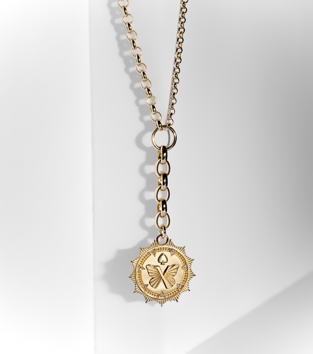 Reverie 18kt gold chain necklace with diamonds | FoundRae