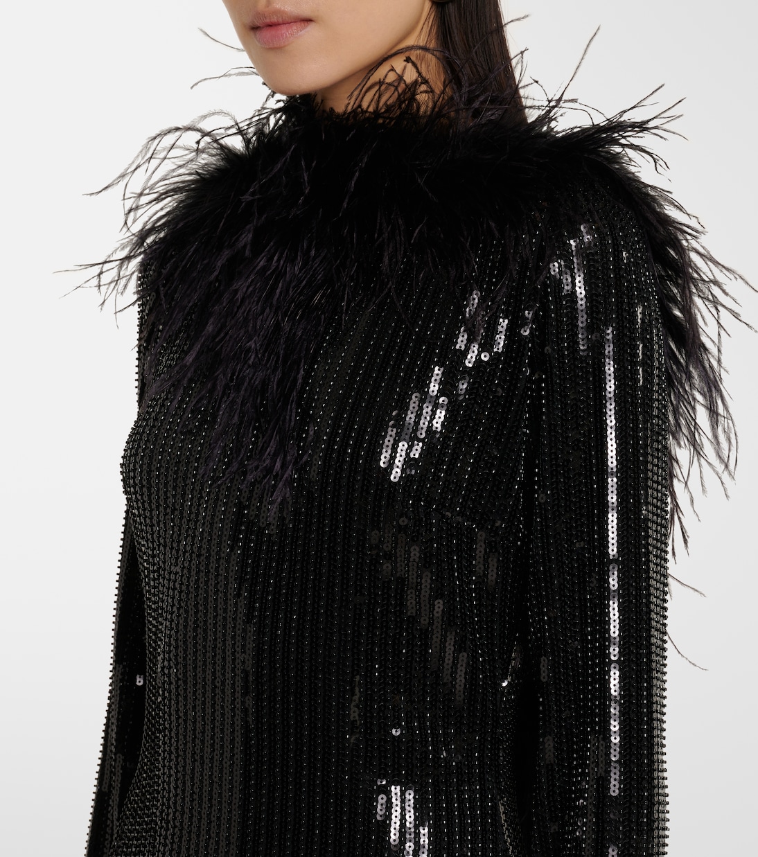 Robe Juises à sequins et plumes | The New Arrivals Ilkyaz Ozel