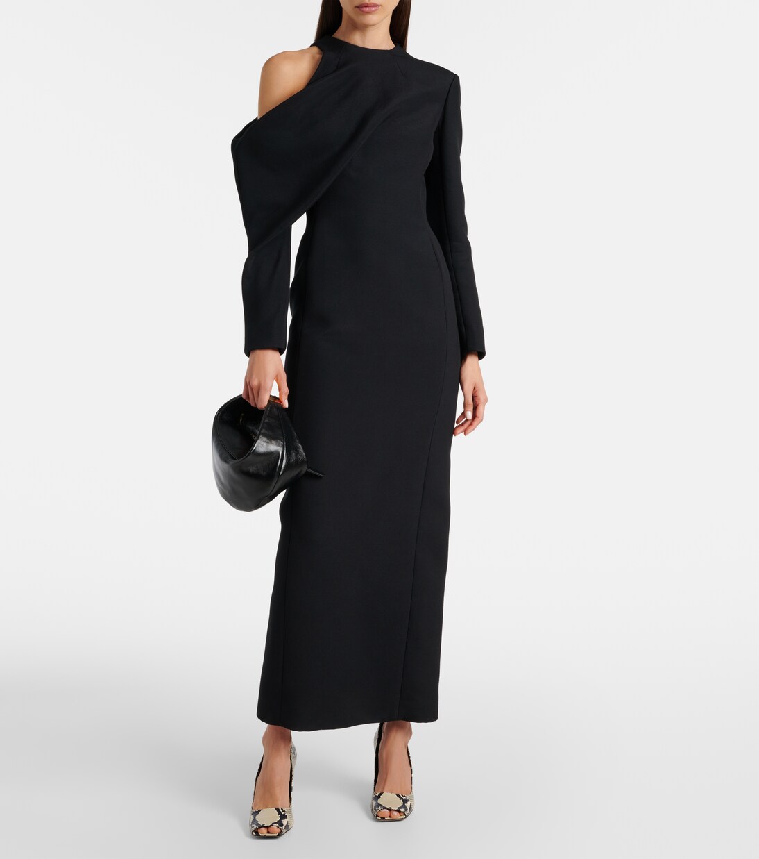 Robe longue Tray asymétrique | Khaite