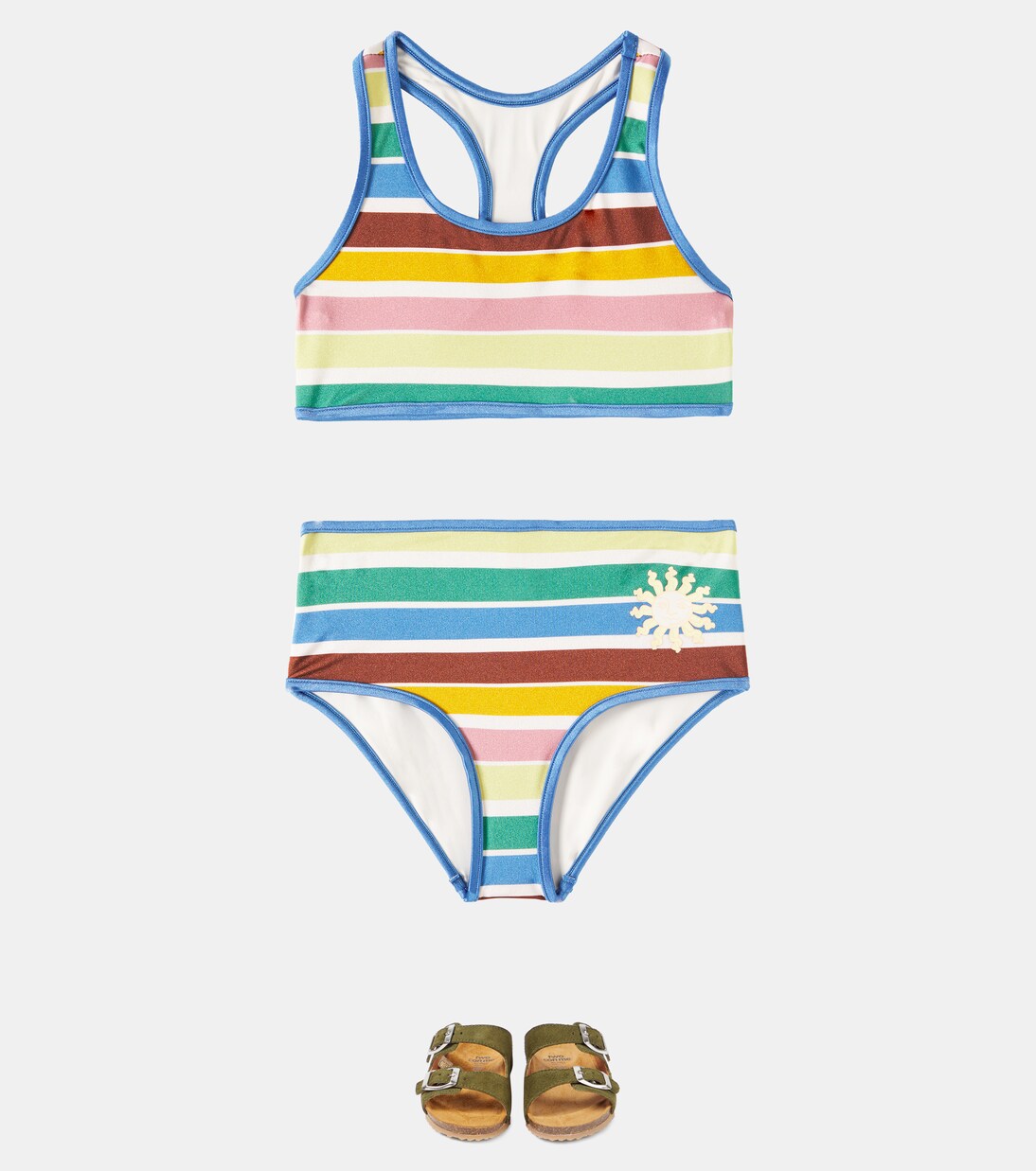 Everley striped racerback swimsuit | Zimmermann Kids