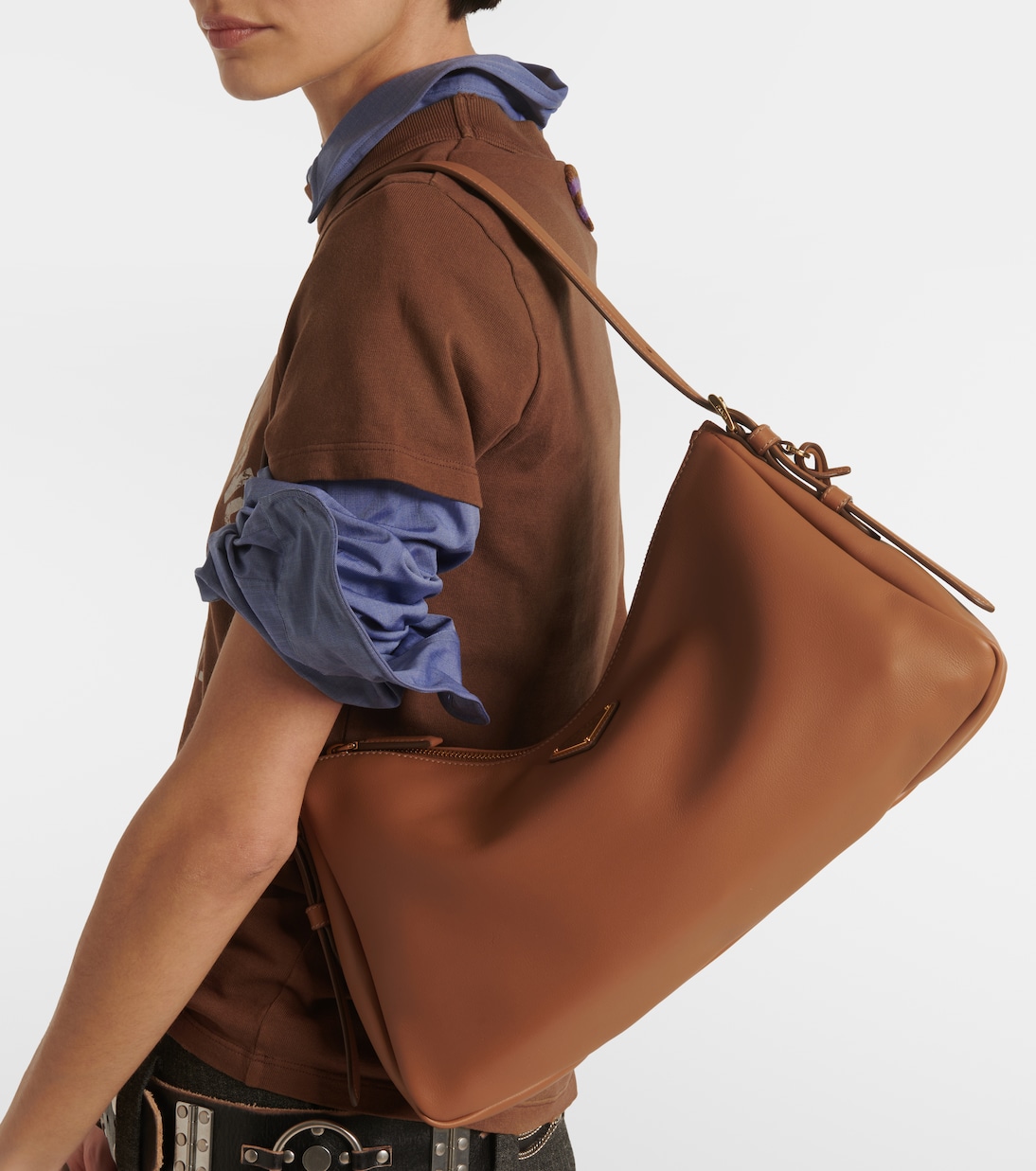 Aimée Medium leather shoulder bag | Prada