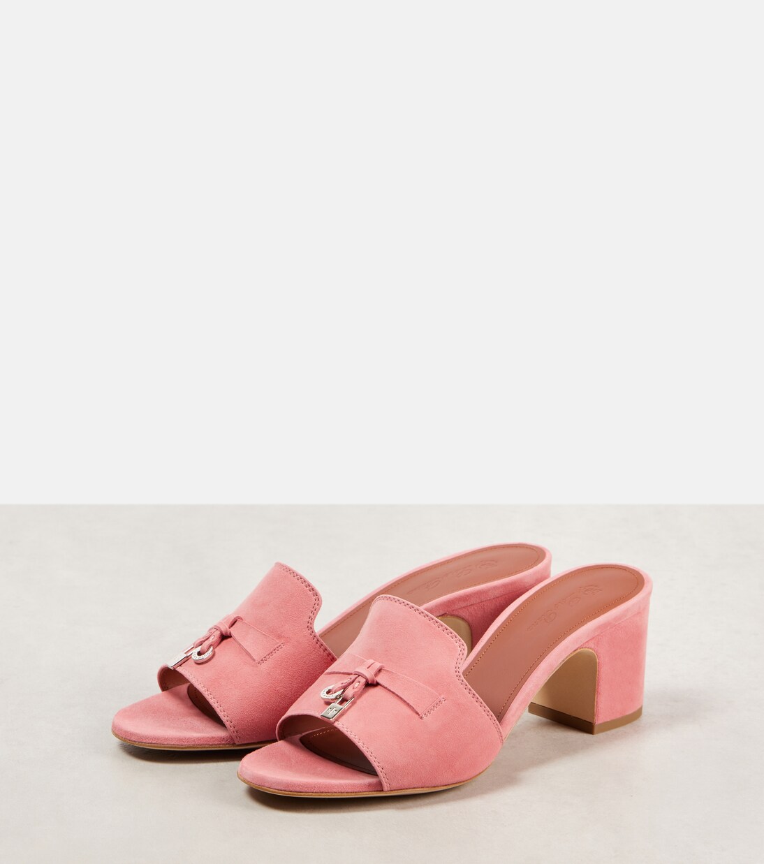 Pantoletten Summer Charms aus Veloursleder | Loro Piana