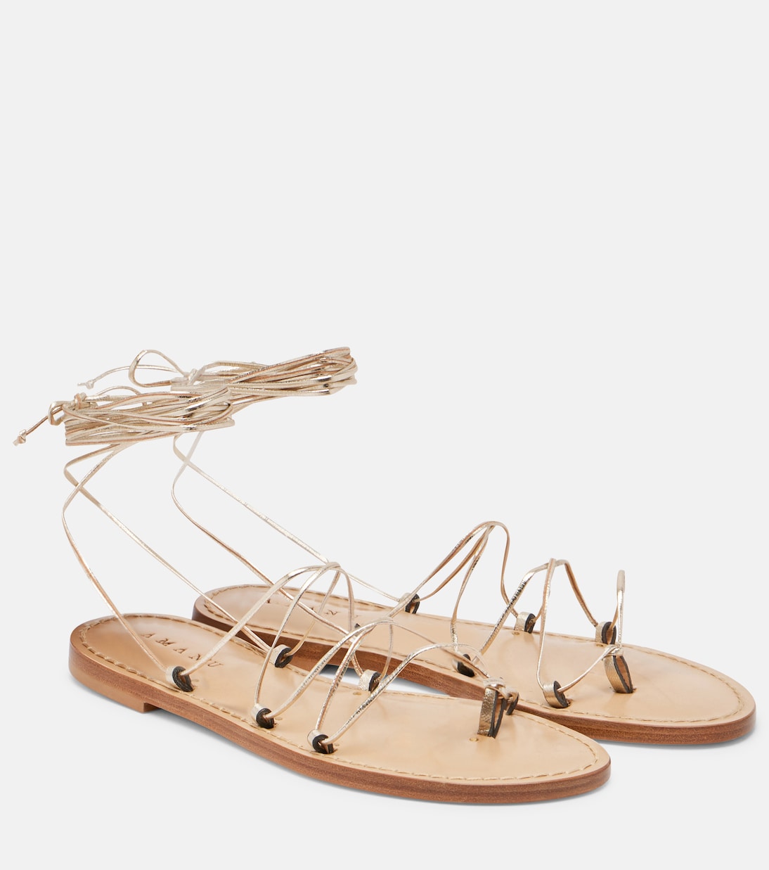 Serengetti metallic leather sandals | Amanu