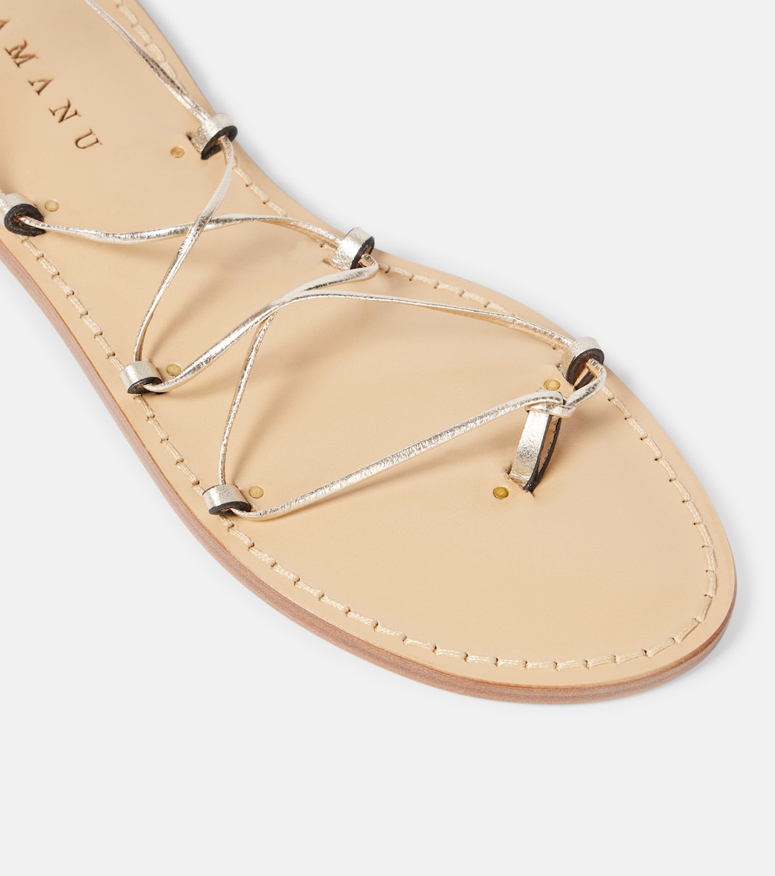 Serengetti metallic leather sandals | Amanu