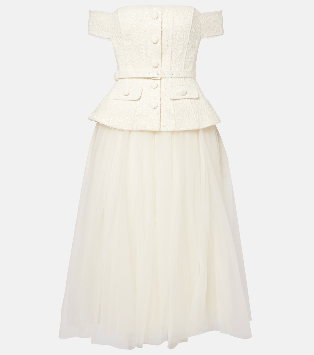 Bridal Midikleid mit Pailletten | Self-Portrait