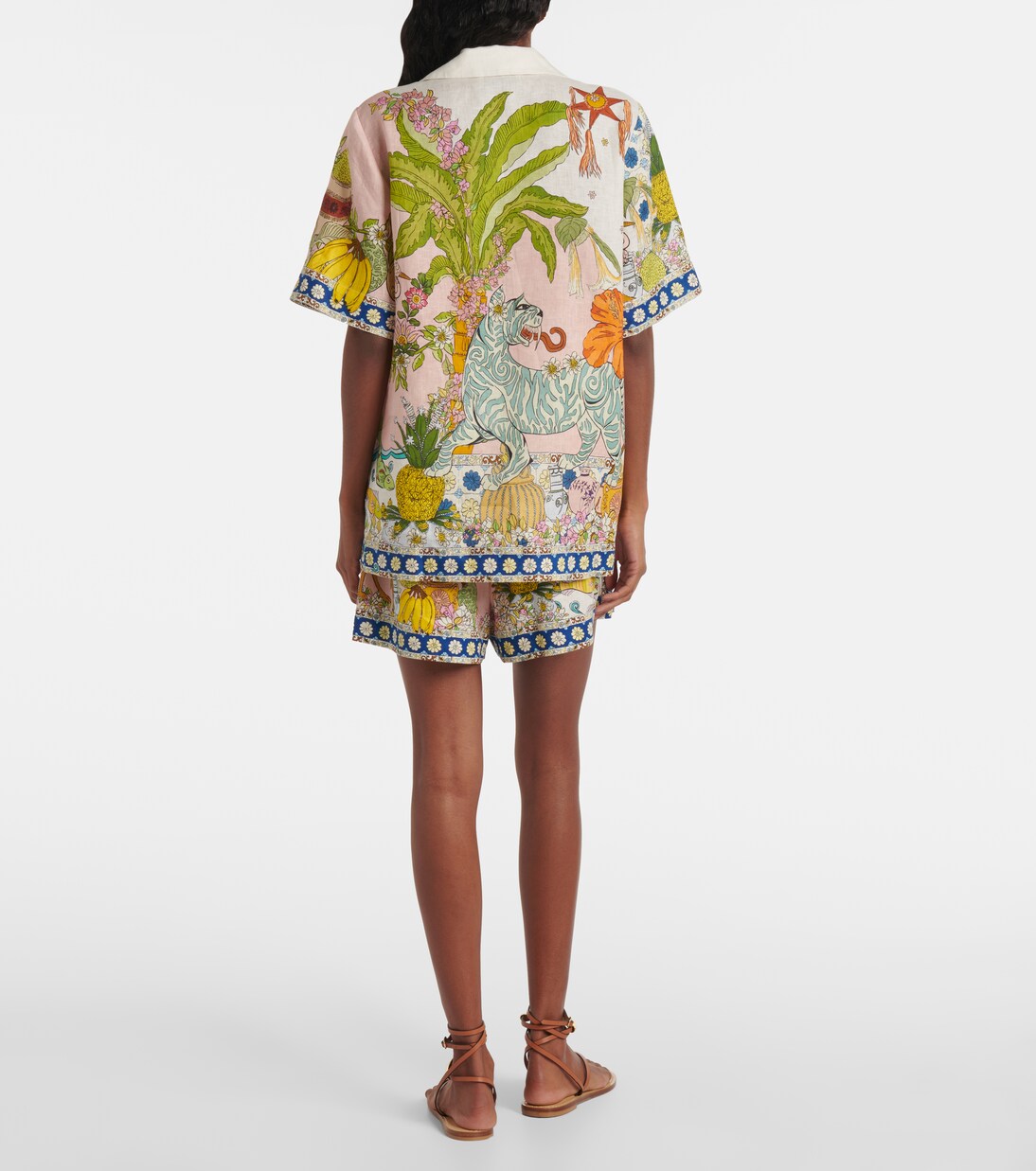 Hazel printed linen shirt | Alémais