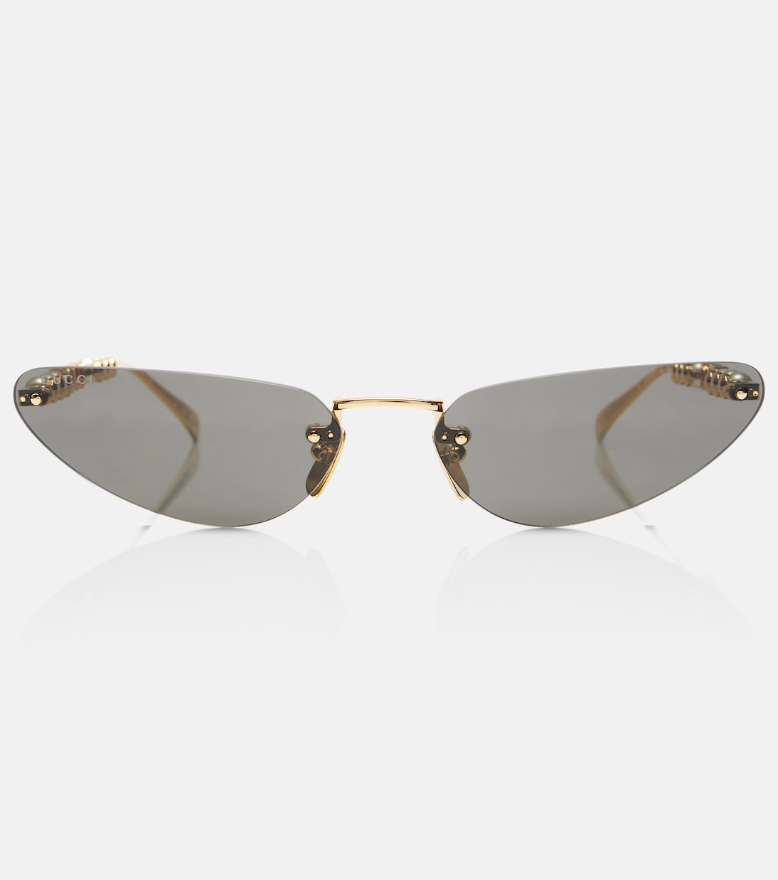 Faux pearl-embellished cat-eye sunglasses | Gucci