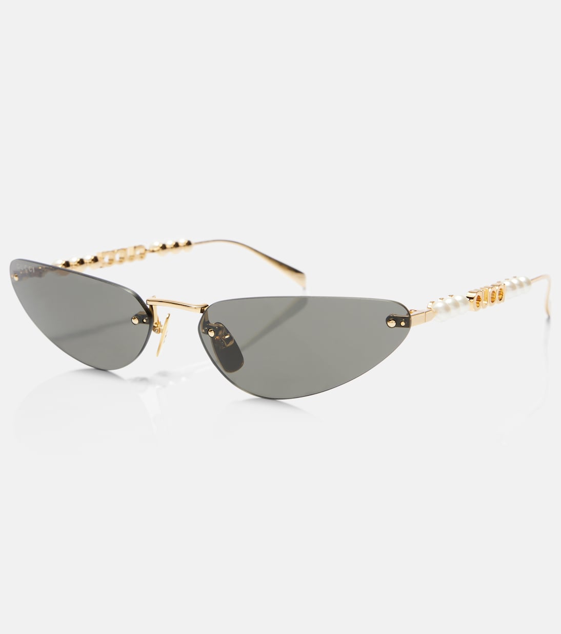 Faux pearl-embellished cat-eye sunglasses | Gucci