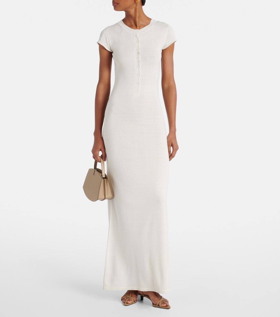 Robe longue Caden en soie mélangée | Aya Muse