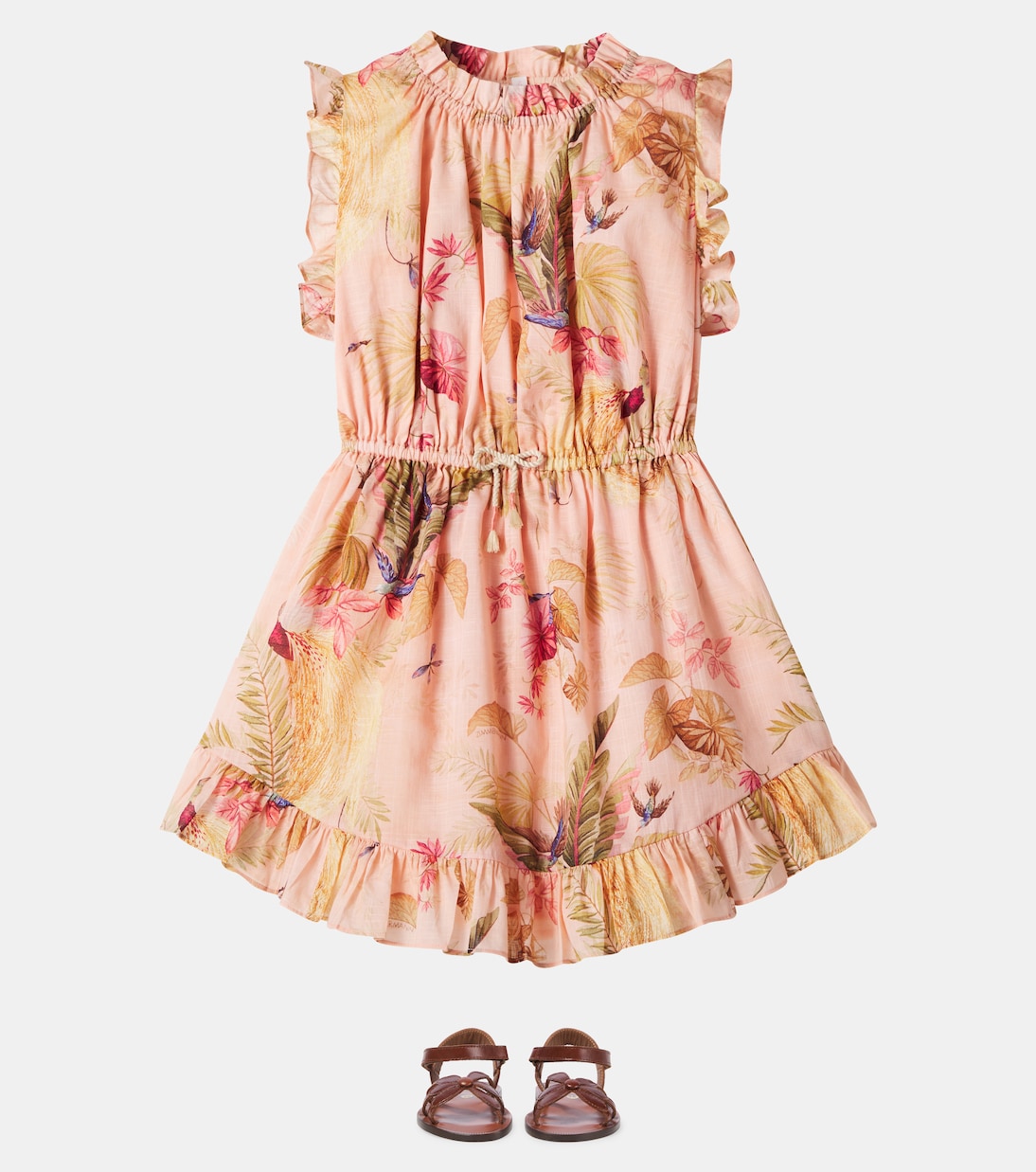 Rhiannon floral ruffled cotton dress | Zimmermann Kids