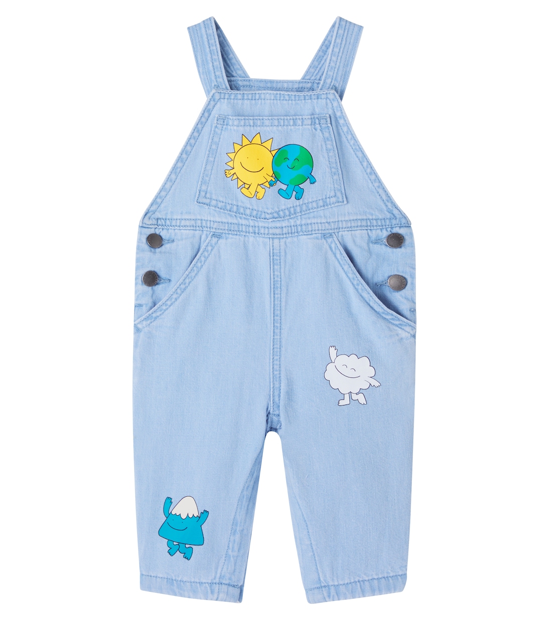 Baby printed denim overalls | Stella McCartney Kids