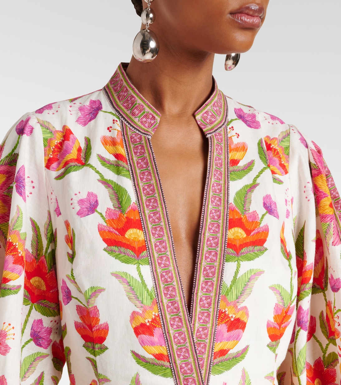 Robe longue Ararais en lin mélangé | Farm Rio