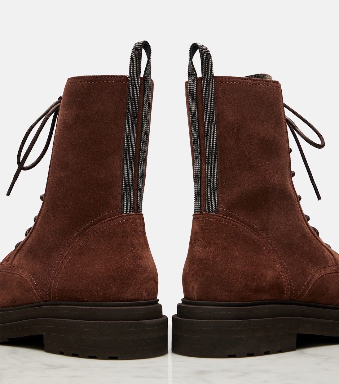 Monili suede ankle boots | Brunello Cucinelli