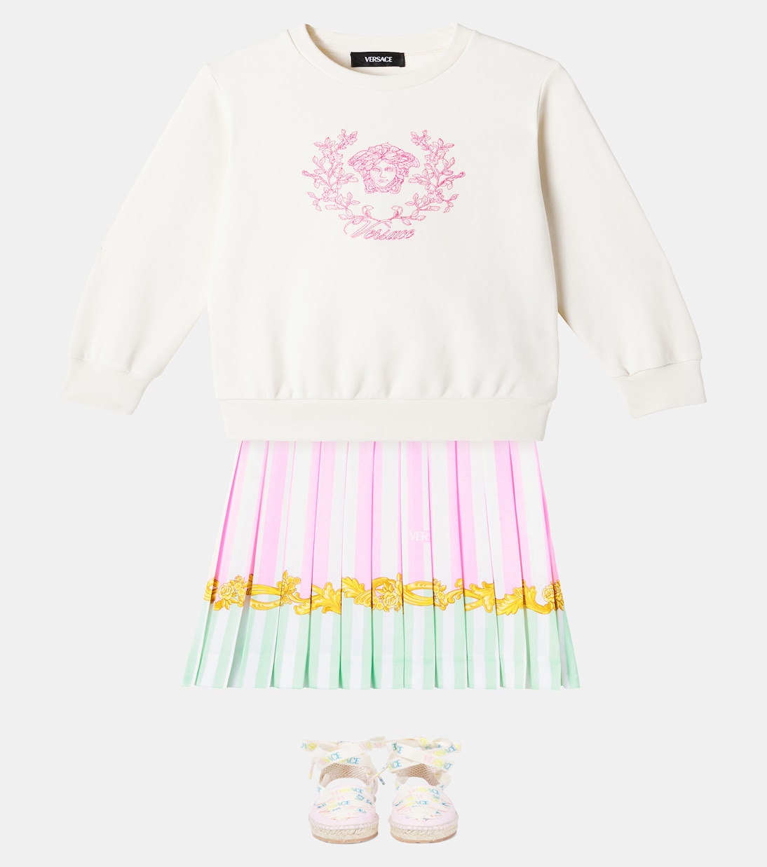 Medusa cotton jersey sweater | Versace Kids