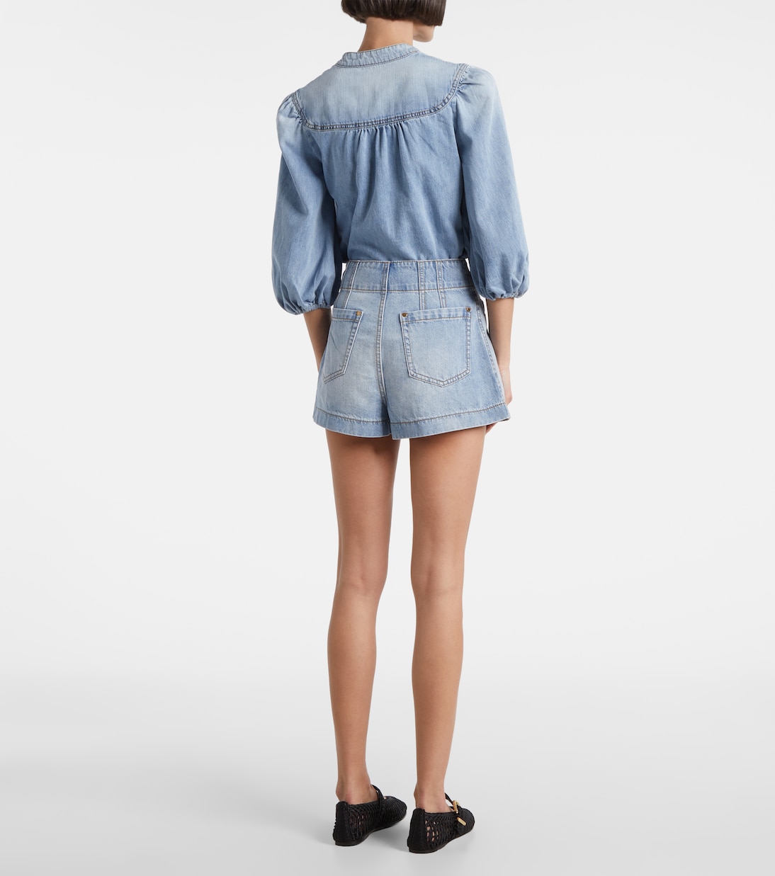 Lucky high-rise denim shorts | Zimmermann