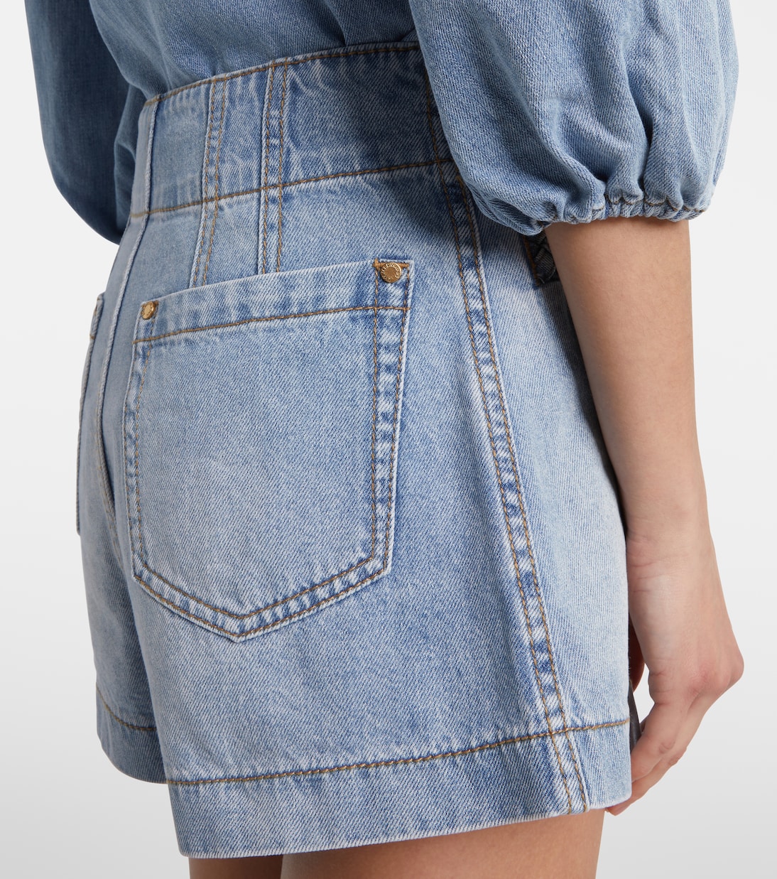 Lucky high-rise denim shorts | Zimmermann