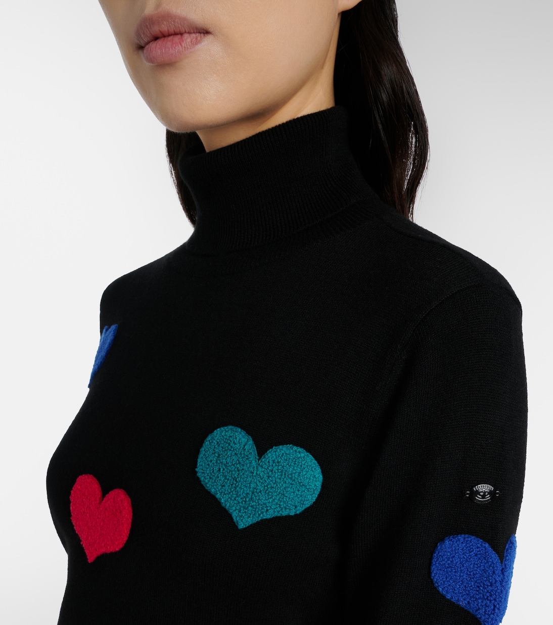 Jersey de cuello alto Bacio adornado | Goldbergh