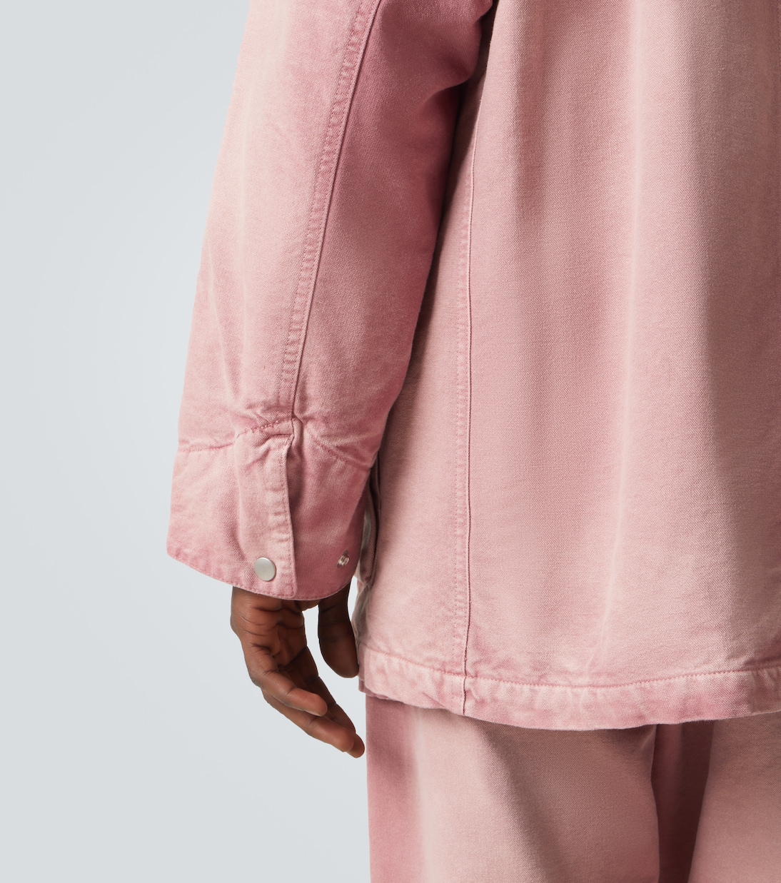 Blouson aus Baumwolle mit Leder | Auralee