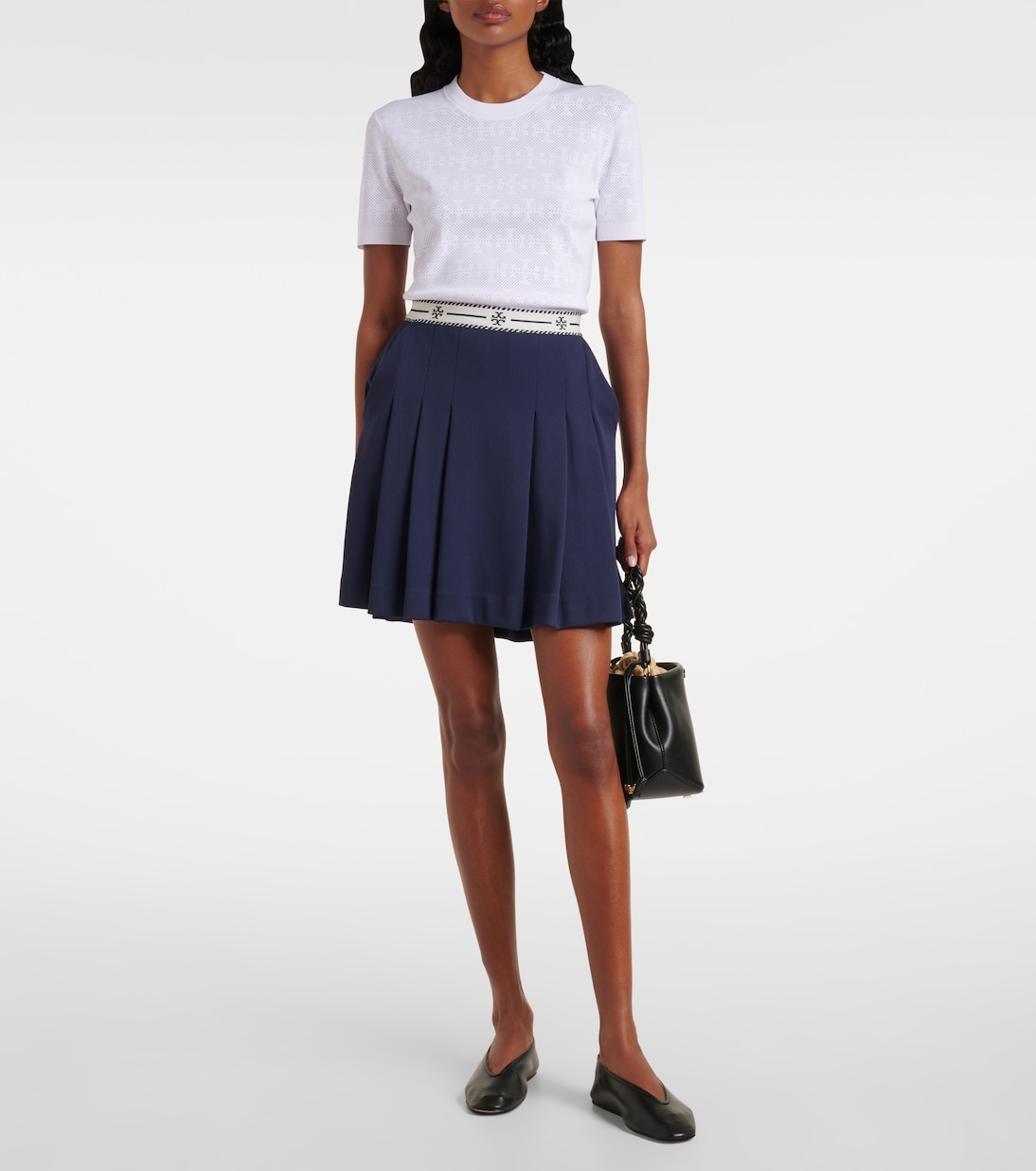 Jersey T Monogram en jacquard | Tory Burch