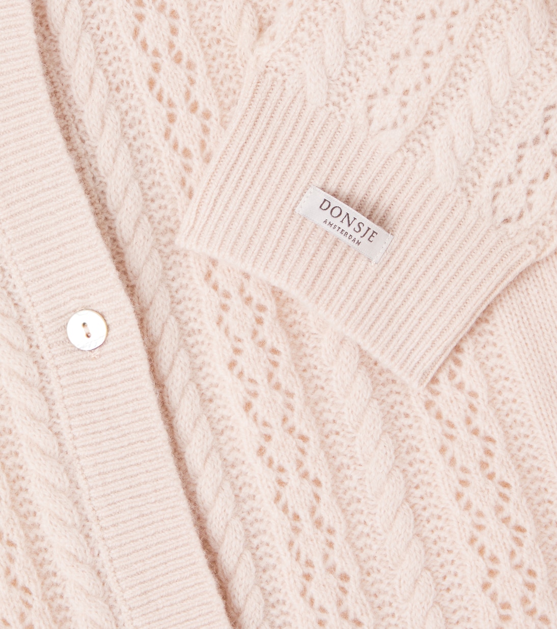 Cable-knit wool cardigan | Donsje