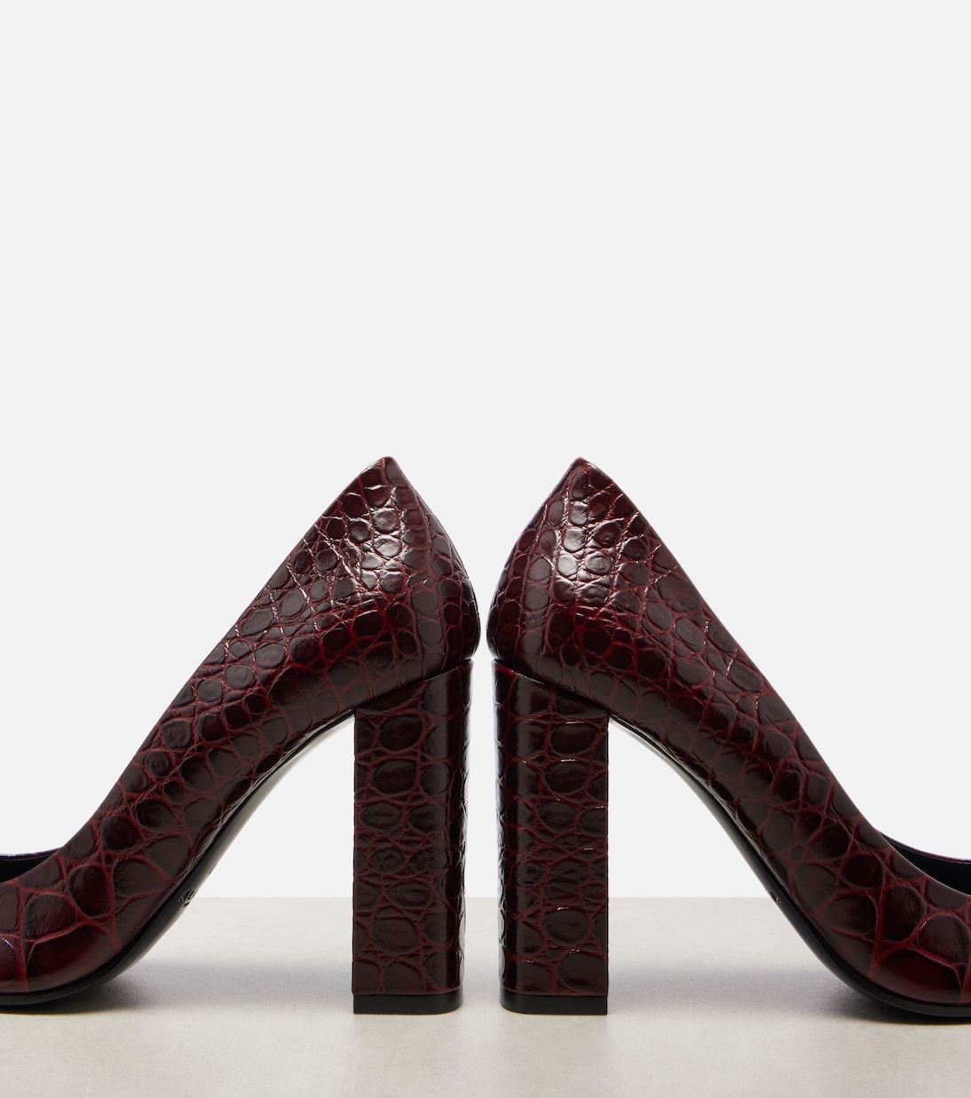 Pointy 90 croc-effect leather pumps | Alaïa