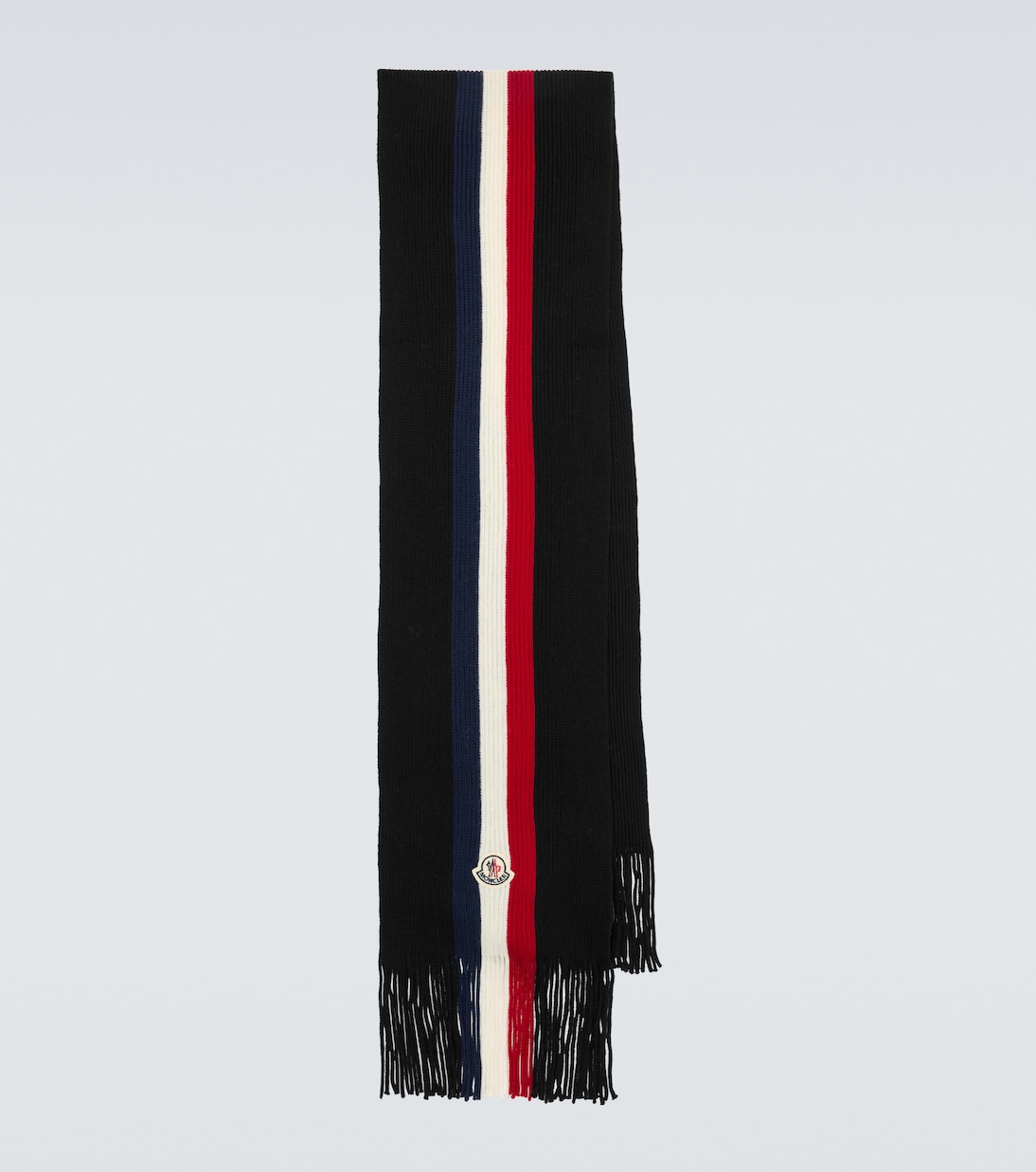 Fringed virgin wool scarf | Moncler