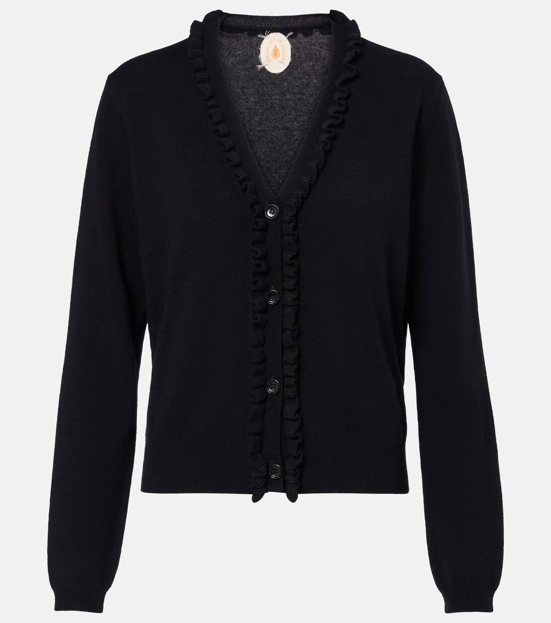 Ruffled wool and cashmere cardigan | Jardin des Orangers