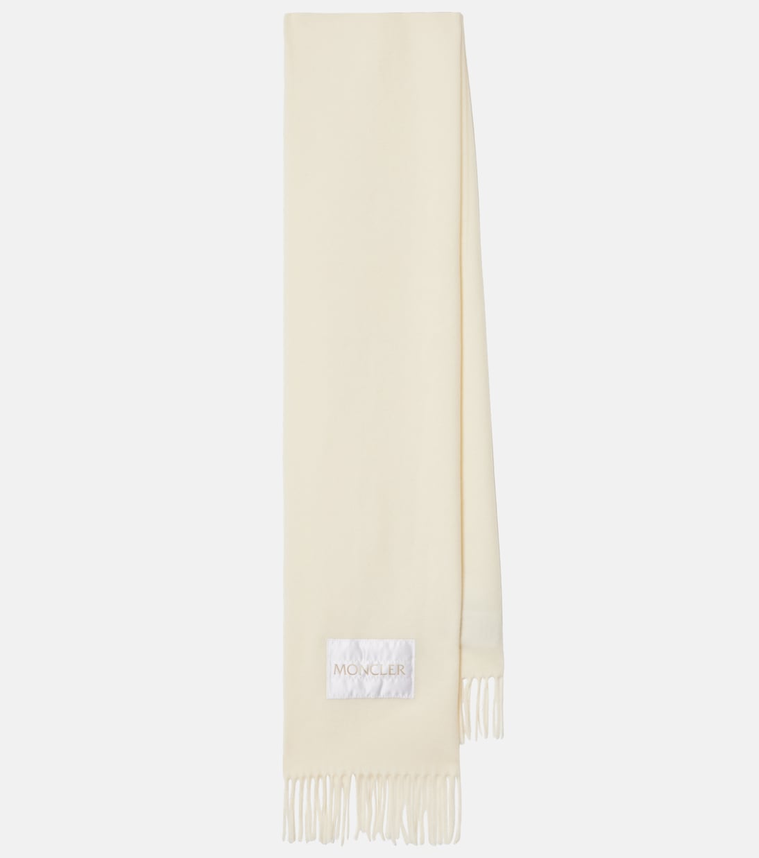 Logo virgin wool felt scarf  | Moncler