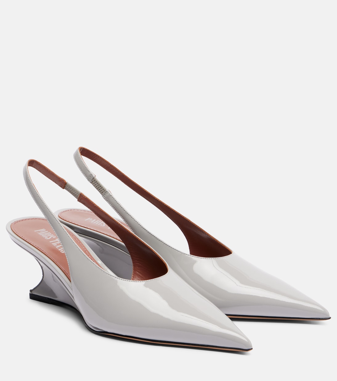 Nina 50 patent leather slingback pumps | Paris Texas
