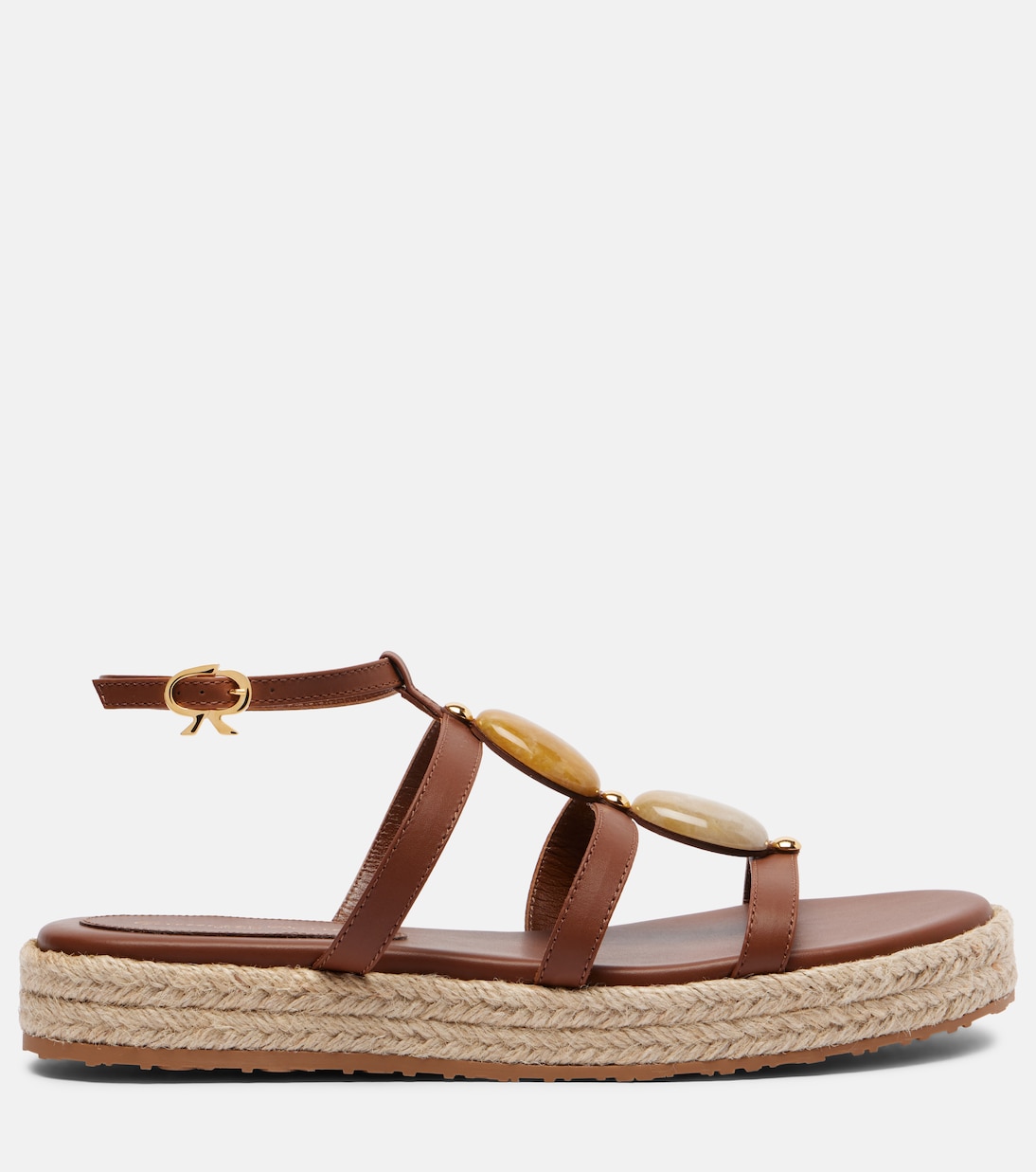 Verzierte Espadrille-Sandalen aus Leder | Gianvito Rossi