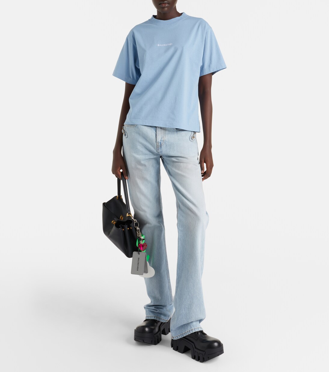 Logo embroidered cotton jersey T-shirt | Balenciaga