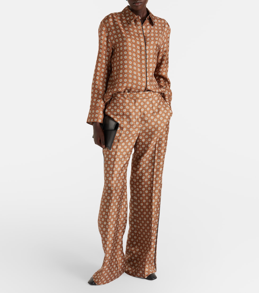 Palazzo-Hose Graphic Dreams aus Seiden-Twill | Dorothee Schumacher