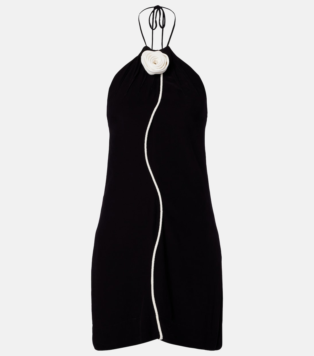 Floral-appliqué halterneck minidress | Farm Rio