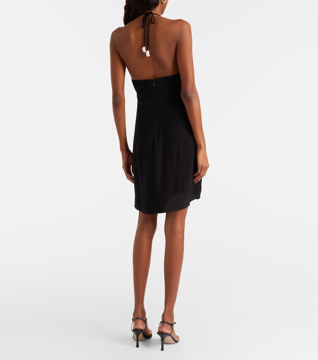 Floral-appliqué halterneck minidress | Farm Rio