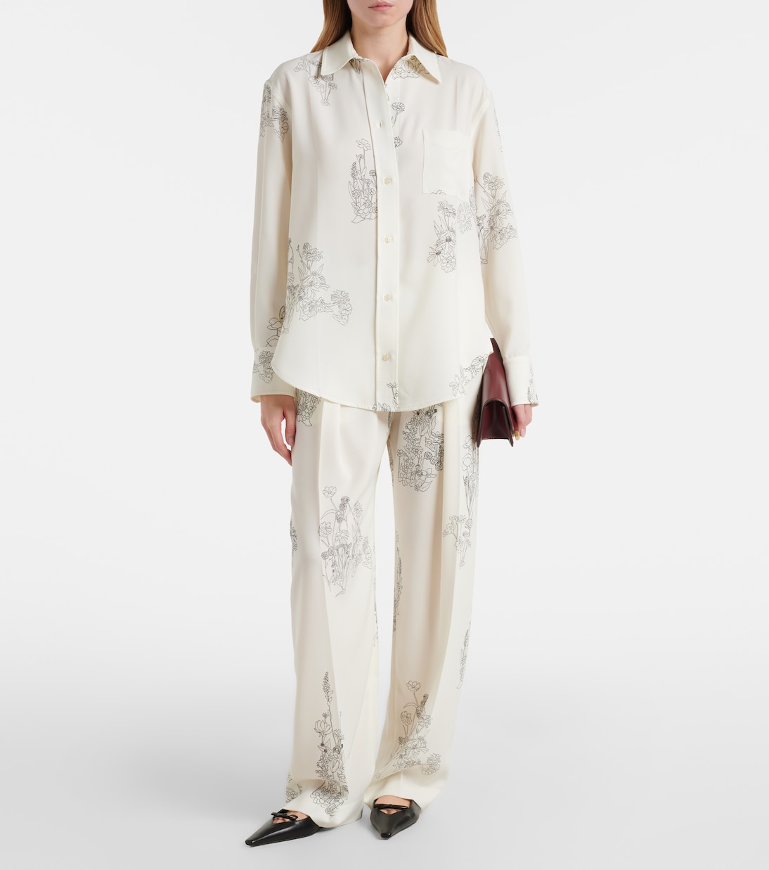 Floral wide-leg pants | Victoria Beckham