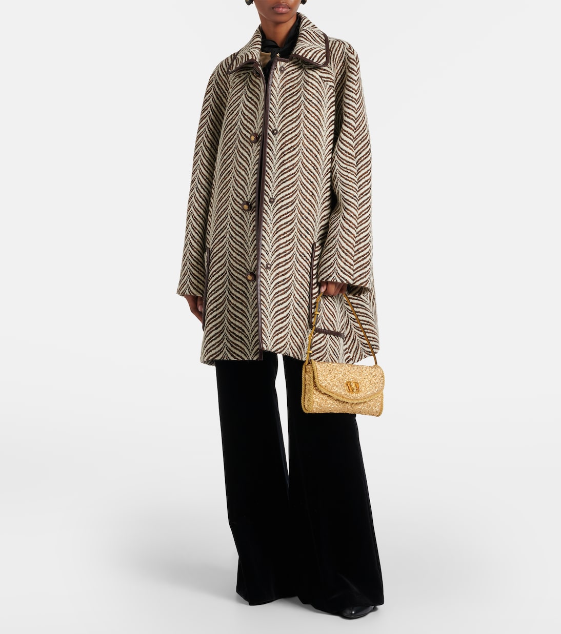 DeVain Small cloqué jacquard shoulder bag | Valentino Garavani