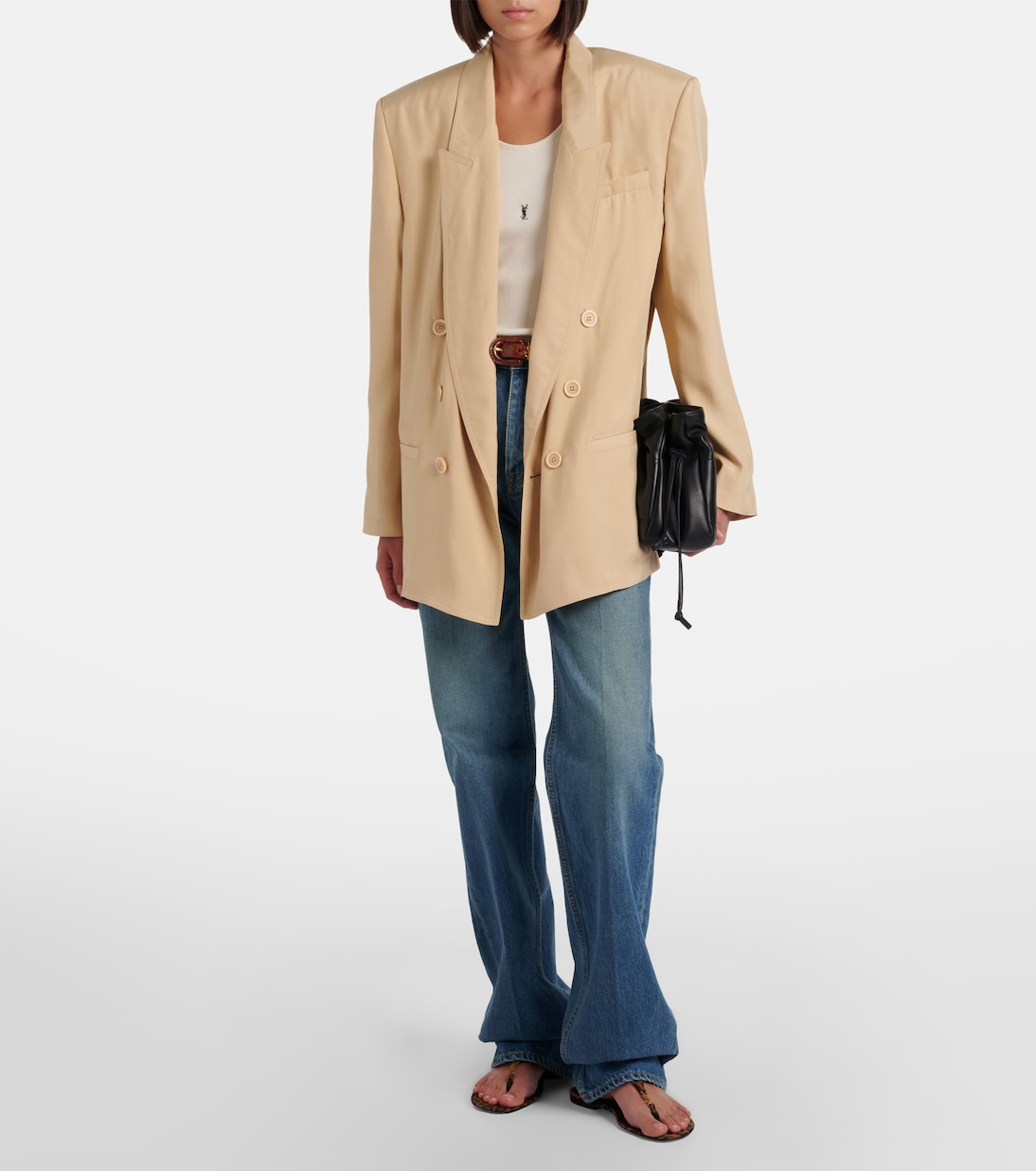 Double-breasted silk blazer | Saint Laurent