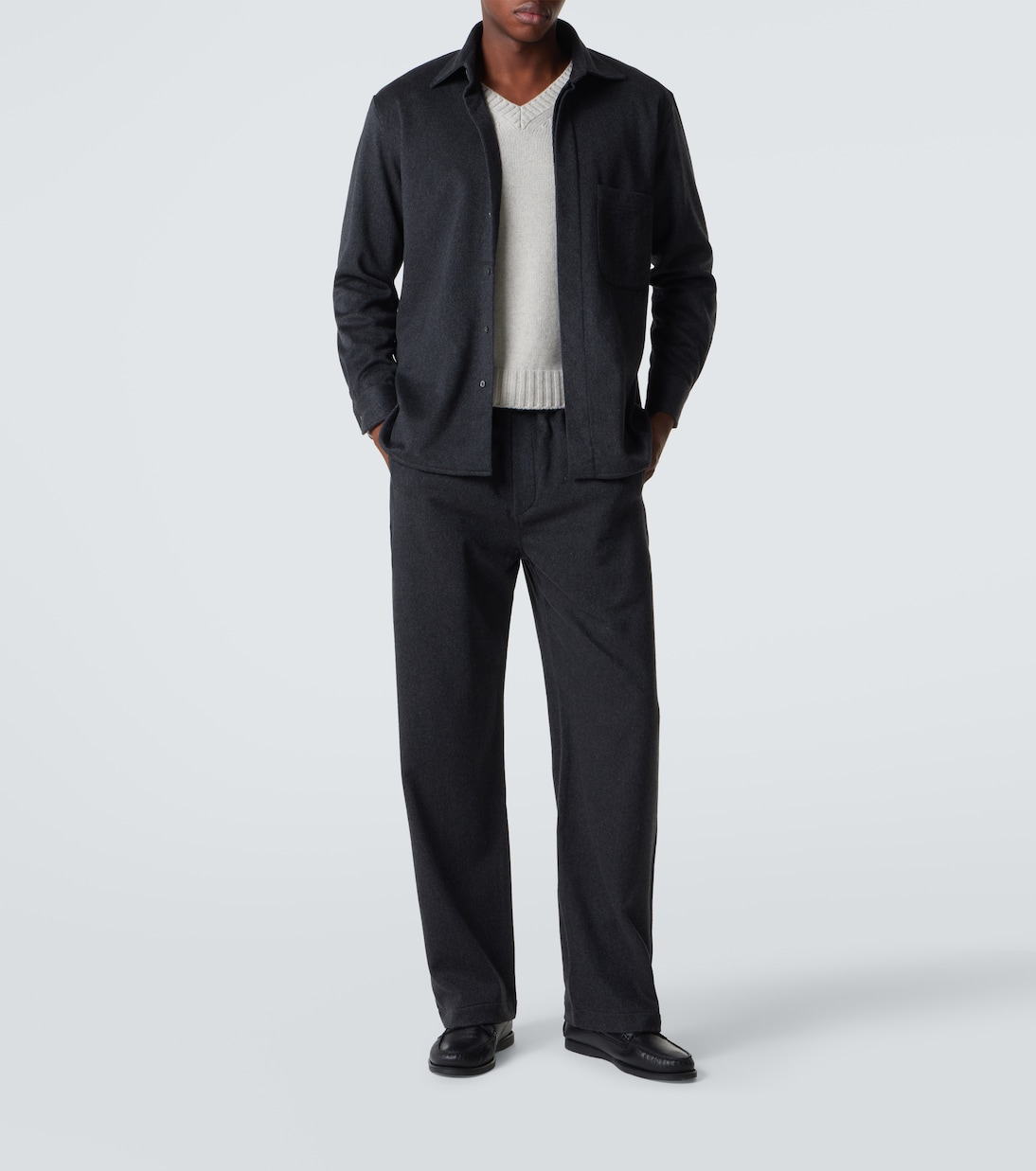 Pantalon droit en cachemire | Saman Amel