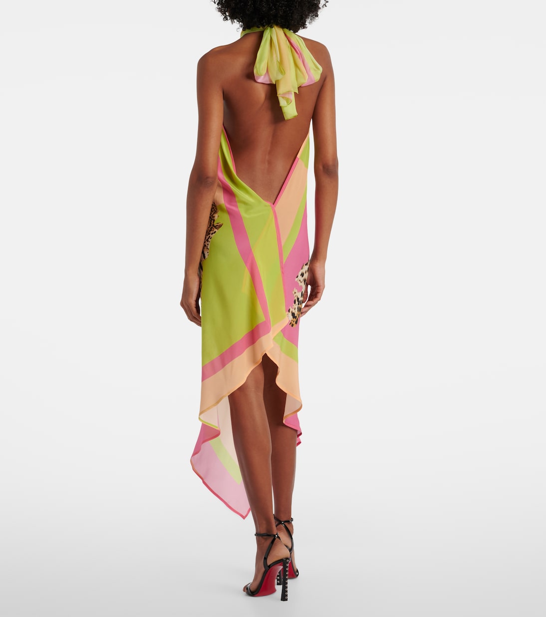 Bedrucktes Midikleid aus Seide | Roberto Cavalli