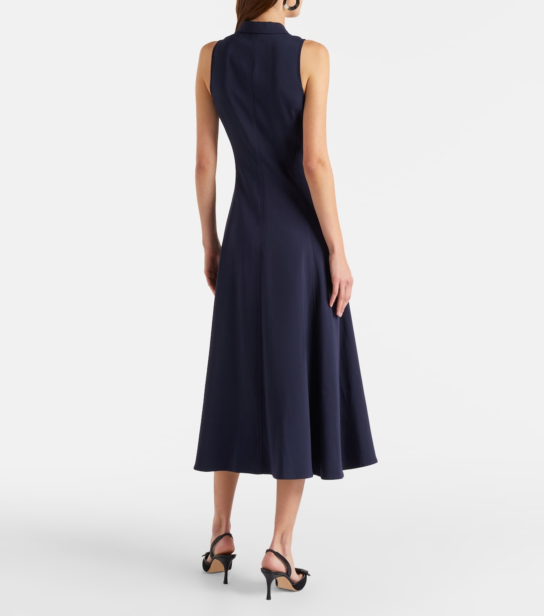 Abito midi Alecia in misto cotone | Ralph Lauren Collection