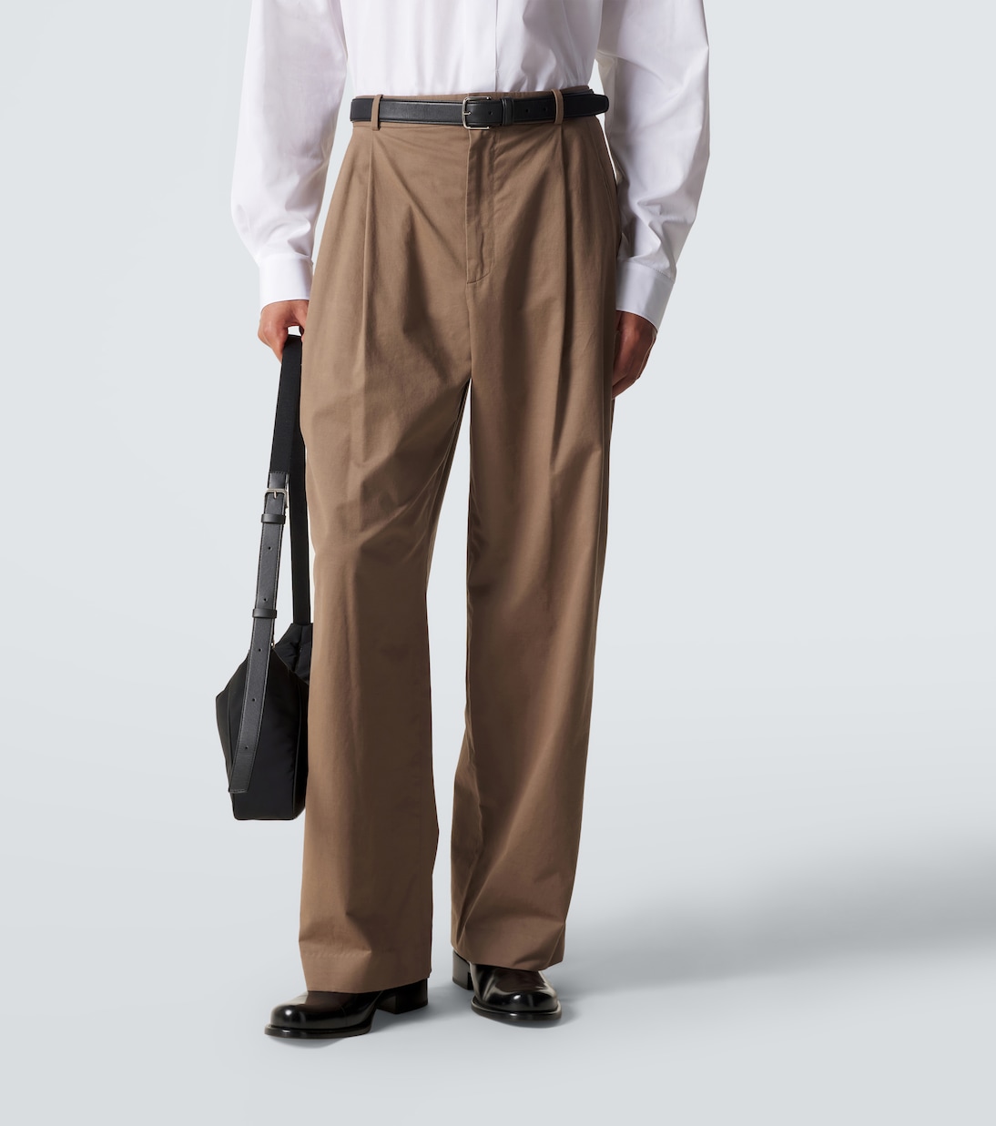 Lloyd leather-trimmed shoulder bag | The Row