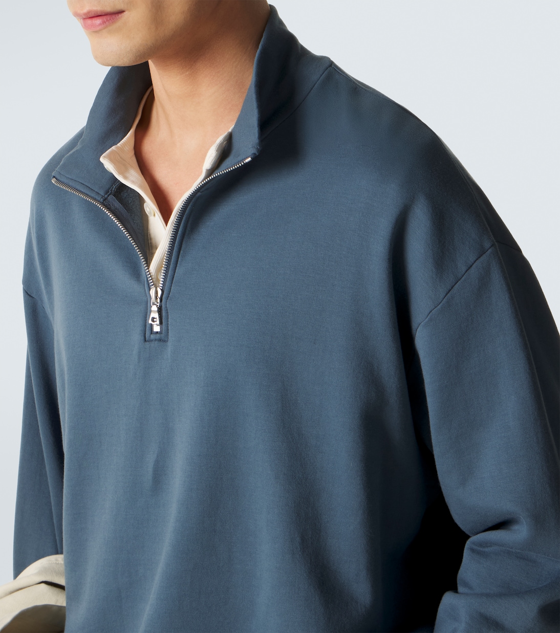 Cotton half-zip sweatshirt | Auralee