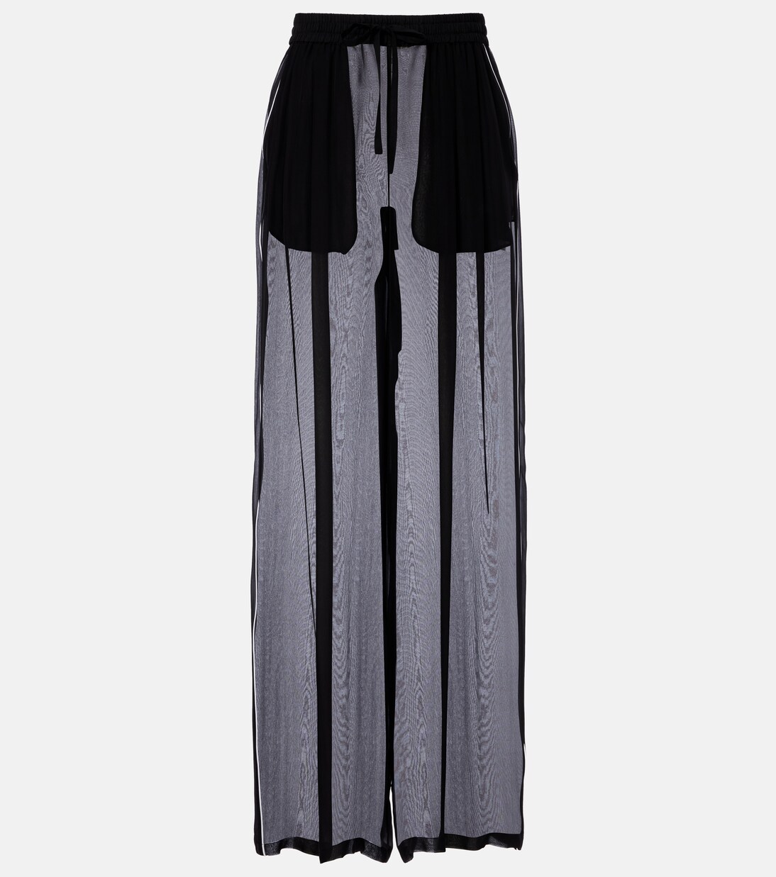 Sheer silk wide-leg pants | Dolce&Gabbana