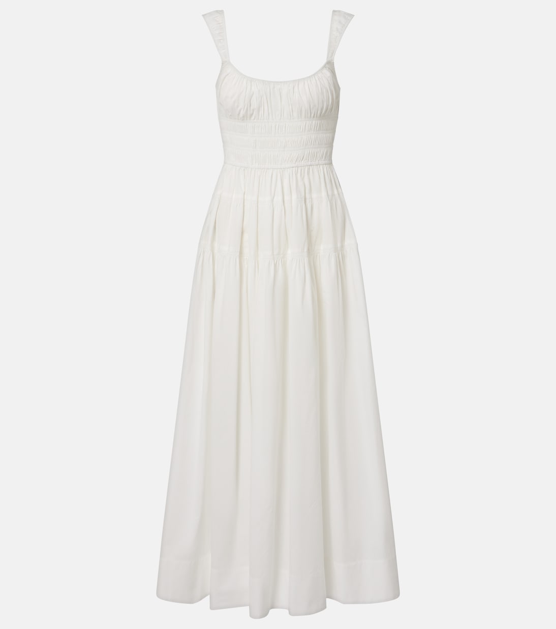 Clover shirred cotton poplin midi dress | Dôen