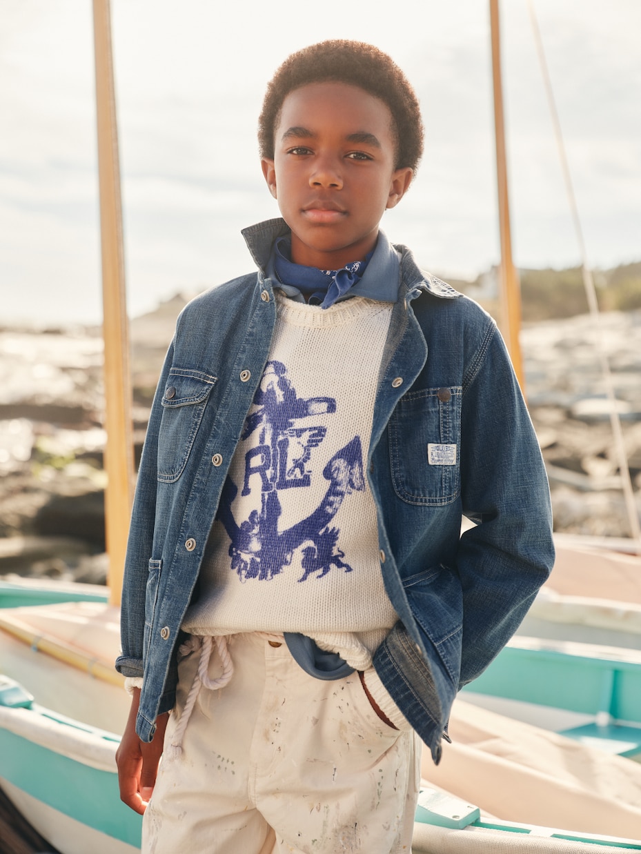 Printed cotton sweater | Polo Ralph Lauren Kids