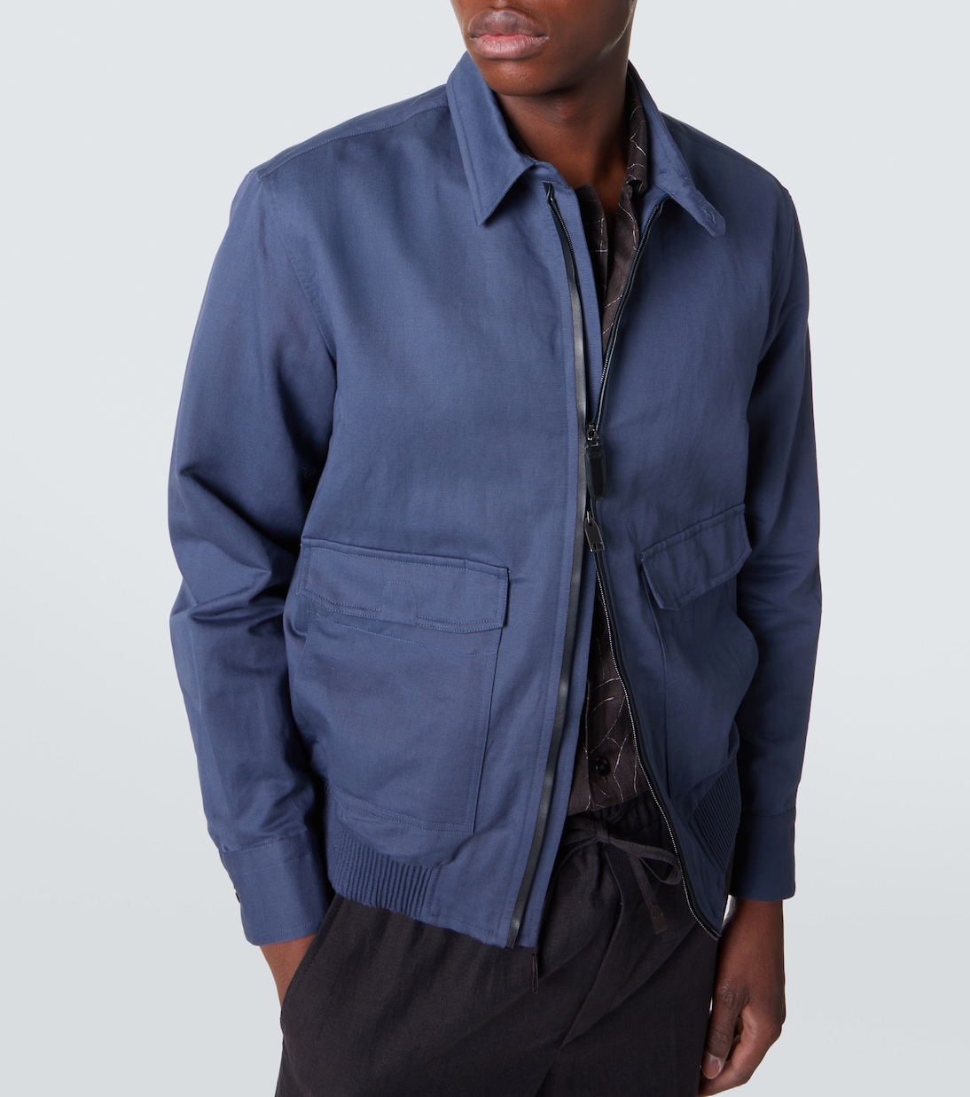 Linen and cotton blouson jacket | Brioni