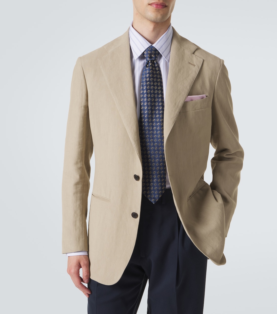 Silk jacquard tie | Charvet