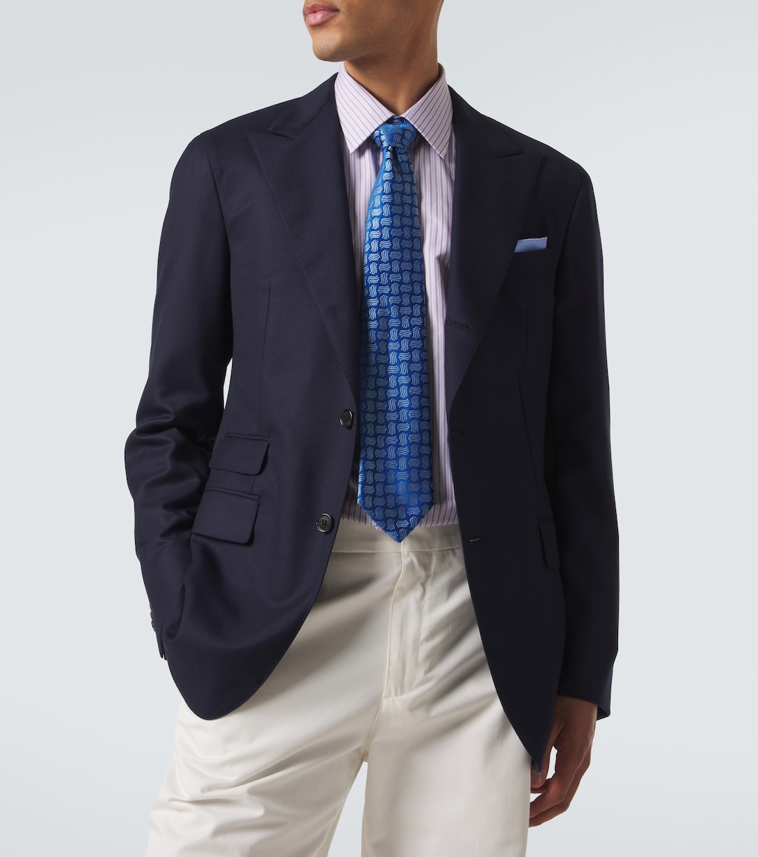 Silk jacquard tie | Charvet